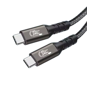 Ub4 40Gbps USB C Cáp Nylon cho Macbook Thunderbolt 4 máy in iOS Thiết bị hỗ trợ 240W 5A PD sạc nhanh 8K 60Hz dữ liệu - Product Image 2