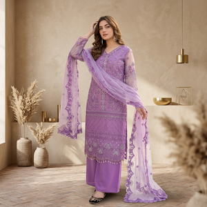 TENNECY Vestido de mujer de malla suave con lentejuelas de seda pesada, bordado a mano y encaje elegante - Product Image 1