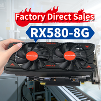 Carte graphique personnalisée RX580 8G 2048SP GDDR5 GPU 8GB RX 580 avec interface PCI-Express 3.0 pour écran indépendant 2K