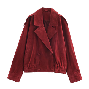 Chaqueta Informal Tejida Ecológica Antiarrugas 100% Poliéster para Mujer MYST&ZA, Nueva Colección Invierno 2025 - Simple y Versátil 4341/783 - Product Image 1