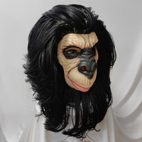 Masques réalistes de singe et d'éléphant, costumes amusants de gorille et de chimpanzé pour Halloween, masque adulte en latex naturel pour cosplay