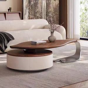 流行电视柜 MDF 咖啡桌客厅新设计叶形金属框架电视柜现代家居家具套装 - Product Image 6