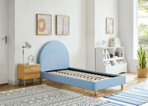 เตียงผ้าสีน้ำเงินตกแต่งด้วยโครงไม้เฟอร์นิเจอร์สำหรับเด็กบ้านโรงแรม - Product Image 6