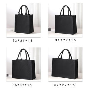 IDEA DE REGALO Bolsas de Mano Promocionales con Logotipo Personalizado para Mujer, Bolsas de Compras de Lujo Reutilizables de Lona de Algodón Impermeable con Logotipo - Product Image 3