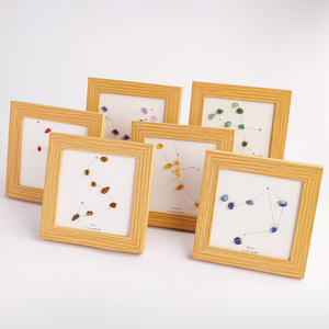 Marco de Fotos con Cristales de Piedras Preciosas Naturales de los 12 Signos del Zodiaco, Adorno de Piedra Natural, Regalo <span class=keywords><strong>para</strong></span> Fanáticos del Horóscopo - Product Image 2