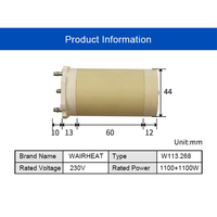 Éléments chauffants de type 32 113.268 230V 1100+1100W pour chauffage électrique Mistral