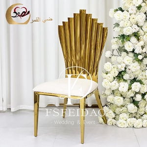 Luxury High <b>Back</b> Stainless Steel Wedding Ceremony <b>Chair</b> for Outdoor & Apartment Use - Product Image 3