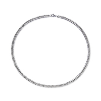 Collier chaîne cubaine classique traditionnelle en acier inoxydable plaqué or 18 carats, 6 mm, 24 pouces, chaîne corde tendance pour mariages, femmes et hommes