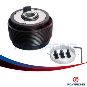Adaptateur de moyeu de volant POYRACING 108 mm PCD 4 trous en alliage d'aluminium pour Volkswagen Golf 2, mise à niveau et rétrofit - Product Image 1