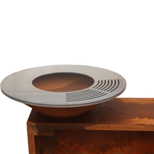 Brasero de <span class=keywords><strong>barbecue</strong></span> extérieur en acier corten rouille européen chaud - Product Image 3