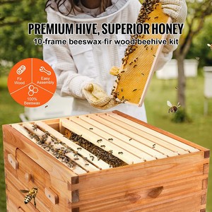 Equipo de Apicultura: <span class=keywords><strong>Colmena</strong></span> de Abejas de Madera de 4 Niveles y 10 Cuadros - Product Image 3