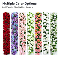 Cadena de flores artificiales colgantes para mesa de banquete de boda, decoración de esquina de mesa larga, simulación de cascada floral para escaparates.
