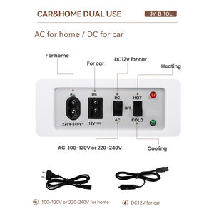 <span class=keywords><strong>Mini</strong></span> réfrigérateur portable silencieux de 10 L, pour la beauté, les soins de la peau, le lait maternel, en ABS et verre, 110 V, 220 V, 12 V, AC/DC, pour les boissons, le lait, la voiture, l'usage domestique - Product Image 5