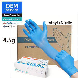 Gants d'examen médical en nitrile <span class=keywords><strong>bleu</strong></span> 510K sans poudre, sans latex, non stériles, qualité alimentaire, pour hôpital, dentisterie, laboratoire, tatouage, esthétique - Product Image 5