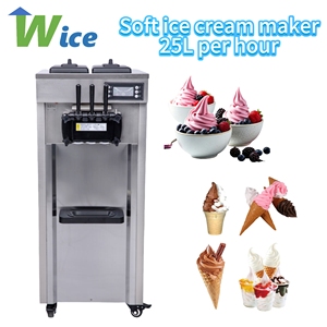Machine à glace molle commerciale WICE pour comptoir, 100 pièces/heure, 3 saveurs, pour café, restaurant, boutique, machine à glace molle 100 pièces/heure - Product Image 1