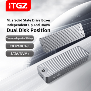 Itgz dual Bay M.<span class=keywords><strong>2</strong></span> NVMe PCIE NGFF SATA dual Protocol Type C 10Gbps อะลูมิเนียม SSD โซลิดสเตทกล่อง USB อะแดปเตอร์ฮาร์ดดิสก์ - Product Image 4