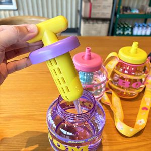 Water Bottle Bomb Cup 900ml Large Capacity Plastic Leak Proof Portable Outdoor Sports Drink Bottle With Strap - Product Image 3