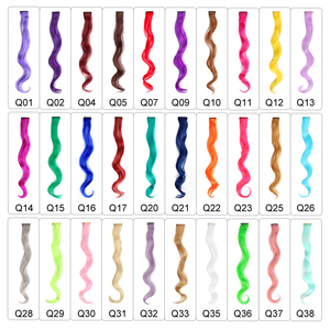 AliLeader 20 pollici capelli sintetici Clip In un pezzo onda capelli ricci evidenziano coloratissimi capelli arcobaleno <span class=keywords><strong>extension</strong></span> per le ragazze - Product Image 6
