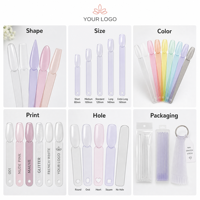 Échantillon de couleur d'ongles en acrylique personnalisé, bâtonnet transparent pour échantillon de vernis, carte de couleurs de salon avec trou et espace pour logo pour salon de manucure