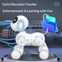 Robot chien intelligent à détection de mouvements, télécommandé, programmable, avec détection tactile de la tête, jouet robot chien acrobatique