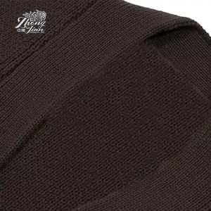 Cardigan en tricot à col rond pour <span class=keywords><strong>homme</strong></span> en coton avec un grand motif brodé sur une grande surface, boutonné surdimensionné - Product Image 6
