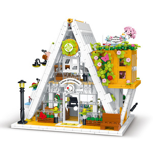 Série Street View : Maquette de Villa, Café Urbain – Jouet Éducatif à Assembler en Blocs de Construction en Plastique ABS à Petites Particules - Product Image 3