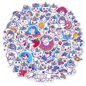 Paquete <span class=keywords><strong>de</strong></span> 50 Pegatinas <span class=keywords><strong>de</strong></span> Caballos Arcoíris, Lindas Pegatinas <span class=keywords><strong>de</strong></span> Dibujos Animados, Pegatinas <span class=keywords><strong>de</strong></span> <span class=keywords><strong>Unicornio</strong></span> <span class=keywords><strong>de</strong></span> Vinilo Impermeables para Computadora y Equipaje - Product Image 6