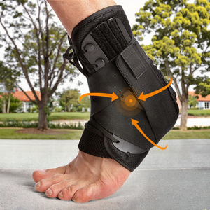 <span class=keywords><strong>Tobillera</strong></span> con Cordones y Almohadillas Laterales de Estabilización, Soporte de <span class=keywords><strong>Tobillo</strong></span> Ajustado y Transpirable <span class=keywords><strong>para</strong></span> Hombres y Mujeres - Product Image 3