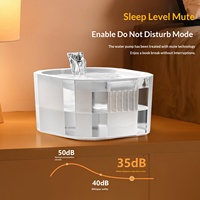 Fontaine à eau pour animaux de compagnie avec conception anti-renversement, séparation propre/salissure, automatique, sans fil, grande capacité, en ABS, pour chat et chaton