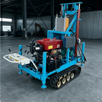Foreuse hydraulique rotative diesel/électrique pour puits d'eau avec trépans de forage de roche et trépans à boutons DTH, profondeur 200 m, pour utilisation en milieu difficile