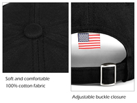 Sombrero de camionero de algodón de perfil bajo, gorra de béisbol con bandera americana para hombres y mujeres, sombrero de papá liso ajustable