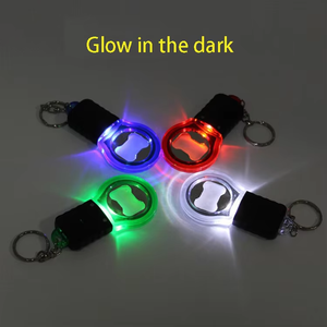 Bóng đèn hình dạng <span class=keywords><strong>LED</strong></span> <span class=keywords><strong>Keychain</strong></span> ánh sáng với màn hình lụa in logo nhựa mở chai <span class=keywords><strong>Keychain</strong></span> - Product Image 6
