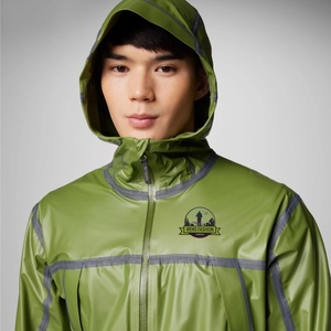 Vestes coupe-vent imperméables légères pour hommes, logo personnalisé, pliables, pour la course à pied, la randonnée, la pluie, le cyclisme, respirantes, fines, à col montant - Product Image 4