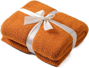 Super Soft <strong>Fluffy</strong> Knitted Throw Blanket Reversible Cozy Fuzzy Warm <strong>Bed</strong> Blanket Lightweight Breathable Sofa <strong>Cover</strong> for Fall Winter - Product Image 6