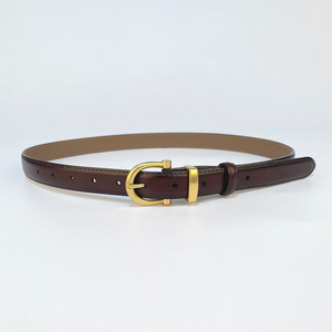 Cinturón Elegante e Informal para <span class=keywords><strong>Mujer</strong></span>, de Cuero Vacuno Fino, Hebilla de Aleación de Alta Gama, Estilo Vintage, Duradero, Ligero, de Cuero Genuino, de Lujo - Product Image 6