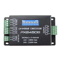 PX24506 DMX 512 décodeur pilote RGB amplificateur contrôleur de contrôle pour lumière LED 12-24V