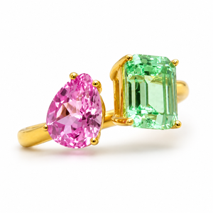 แหวนพลอยเพาะเลี้ยงเงินแท้ S925 จาก UM Jewelry สำหรับสวมใส่ทุกวัน งานแต่งงาน งานหมั้น และเป็นของขวัญในงานฉลองครบรอบ - Product Image 1