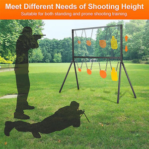 US Adjustable Height AR500 Steel Crossbow Arrow Silhouette Target Frame Complete <b>Shooting</b> Range Kit with All Accessories - Product Image 2