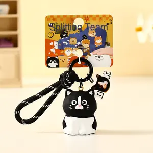 Ingrosso in legno intaglio stile resina portachiavi stravagante cartone animato acrilico figurina zaino ciondolo accessori Idea regalo - Product Image 6