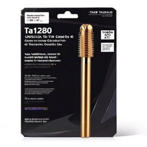 Ttake Ta1280 Tarière universelle conique extra longue, revêtement TiN, hélice à 40 degrés, pour trous aveugles, tolérance 6hx - Product Image 2