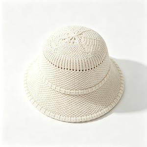 Chapeau Bob Femme en Tricot Creux Respirant et Doux, Casquette de Pêcheur au Crochet Légère pour l'Été et les Activités Quotidiennes en Extérieur - Product Image 6
