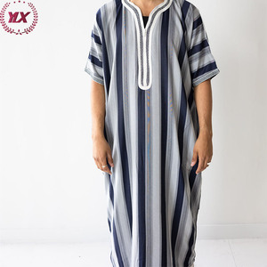 <span class=keywords><strong>2023</strong></span> haute qualité marocain saoudien Ikaf saoudien caftan Jilbab musulman vêtements demi manches arabe Thobes pour hommes - Product Image 1