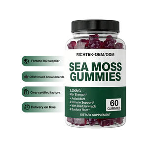 GMP Quality Factory Alta calidad Diseño libre Vitaminas y minerales esenciales Vegan Friendly Sea Moss Gummy - Product Image 1