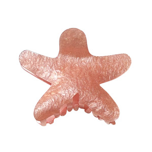 9cm estrella grande lindo diseño verano playa tendencia pelo cangrejo tiburón abrazadera brillante mármol brillo acrílico estrella de mar garra Clip - Product Image 5