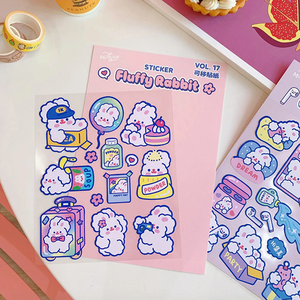 Adhesivo decorativo de todos los colores, vinilo, corte kiss, Kawaii, dibujos animados, hoja - Product Image 3