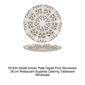 Amalfi Stoneware Flat Plate Ø 26 cm Digital Print M1934 - Product Image 2