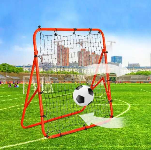 Tujuan memantul 100x100cm dengan bingkai tujuan sepak bola dapat disesuaikan untuk latihan sepak bola
