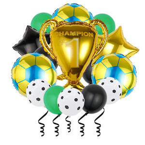 Set de Decoración para Fiesta de Fútbol Americano BINGO de 32 Pulgadas, Color Verde, con Material de Papel Metálico para Adolescentes - Product Image 5