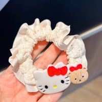 Nouveau serre-tête en forme d'intestin pour fille, bandeau mignon et doux, dessin animé, corde à cheveux, lunettes, chat, élastique, accessoires pour cheveux de couple