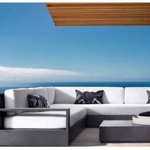 Muebles de jardín de lujo Sofá de aluminio para exteriores Muebles Patio Sillón Sofá <span class=keywords><strong>y</strong></span> juego de mesa - Product Image 2